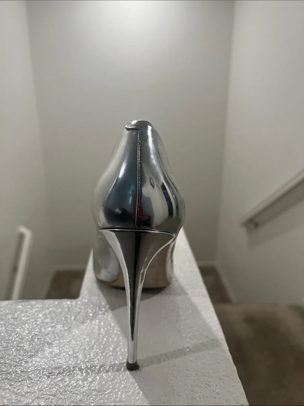 Aldo Metallic Silver Pointed Toe Stiletto Heels